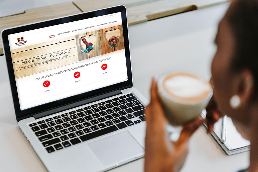 Webdesign site chocolatiers de France - Graphistes freelance Hérault Montpellier Bézier Pézenas