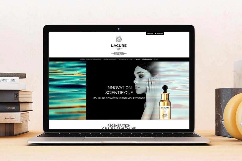 Webdesign site cosmétique - Graphistes freelance Hérault Montpellier Bézier Pézenas